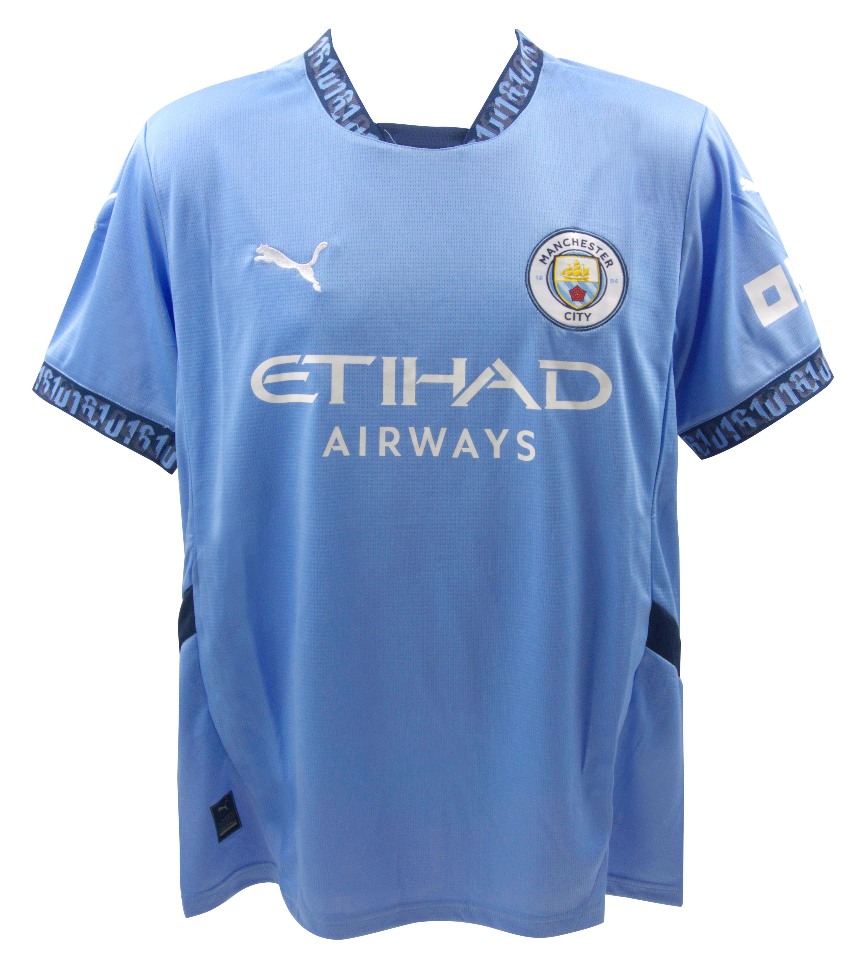 Ruben Dias Signed Manchester City F.C. Puma Authentic Jersey (Beckett) at PristineAuction.com Ruben Dias Signed Manchester City F.C. Puma Authentic Jersey (Beckett) at PristineAuction.com