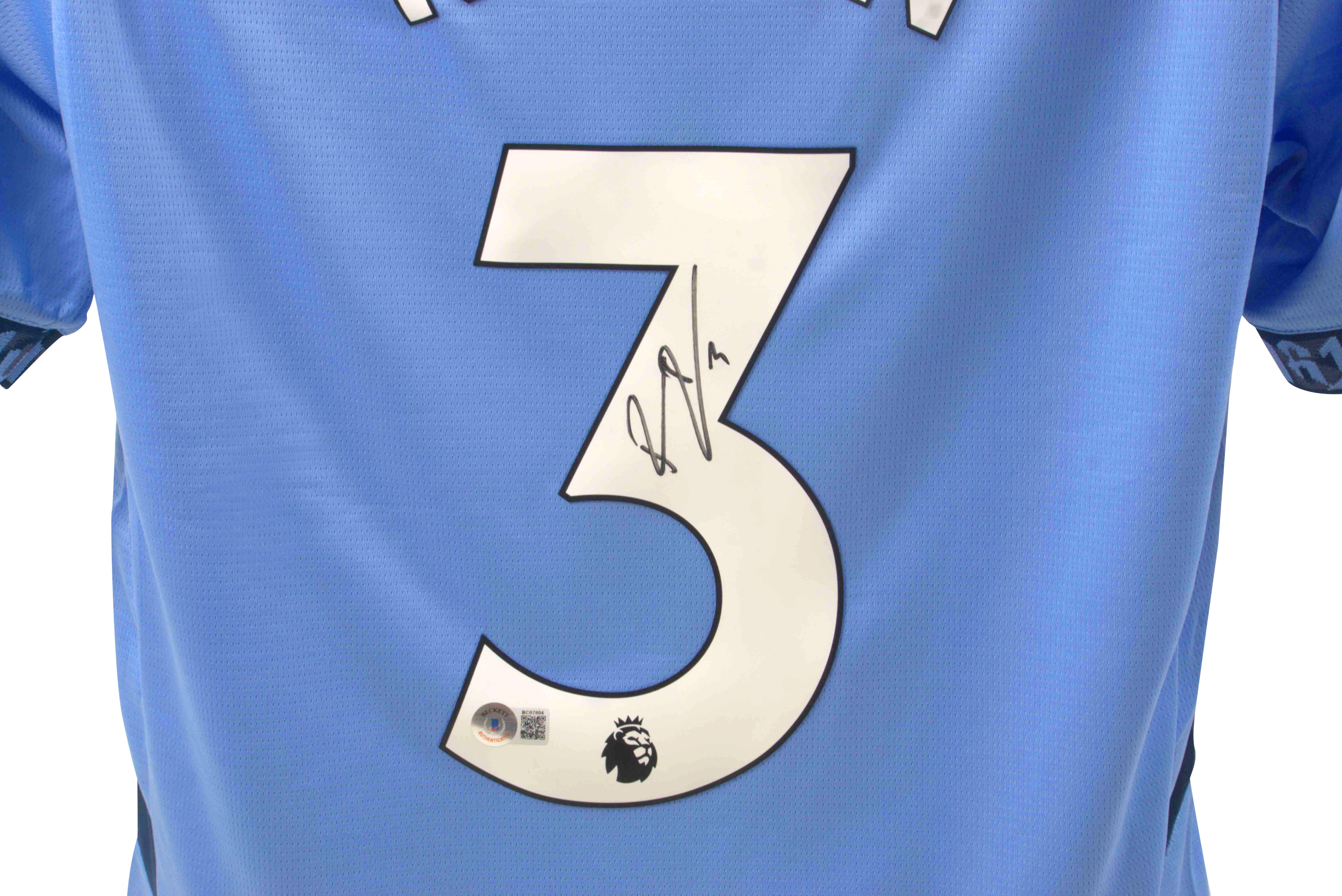 Ruben Dias Signed Manchester City F.C. Puma Authentic Jersey (Beckett) at PristineAuction.com Ruben Dias Signed Manchester City F.C. Puma Authentic Jersey (Beckett) at PristineAuction.com