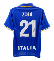 Gianfranco Zola Signred Italy National Team Nike Authentic Jersey (Beckett) at PristineAuction.com