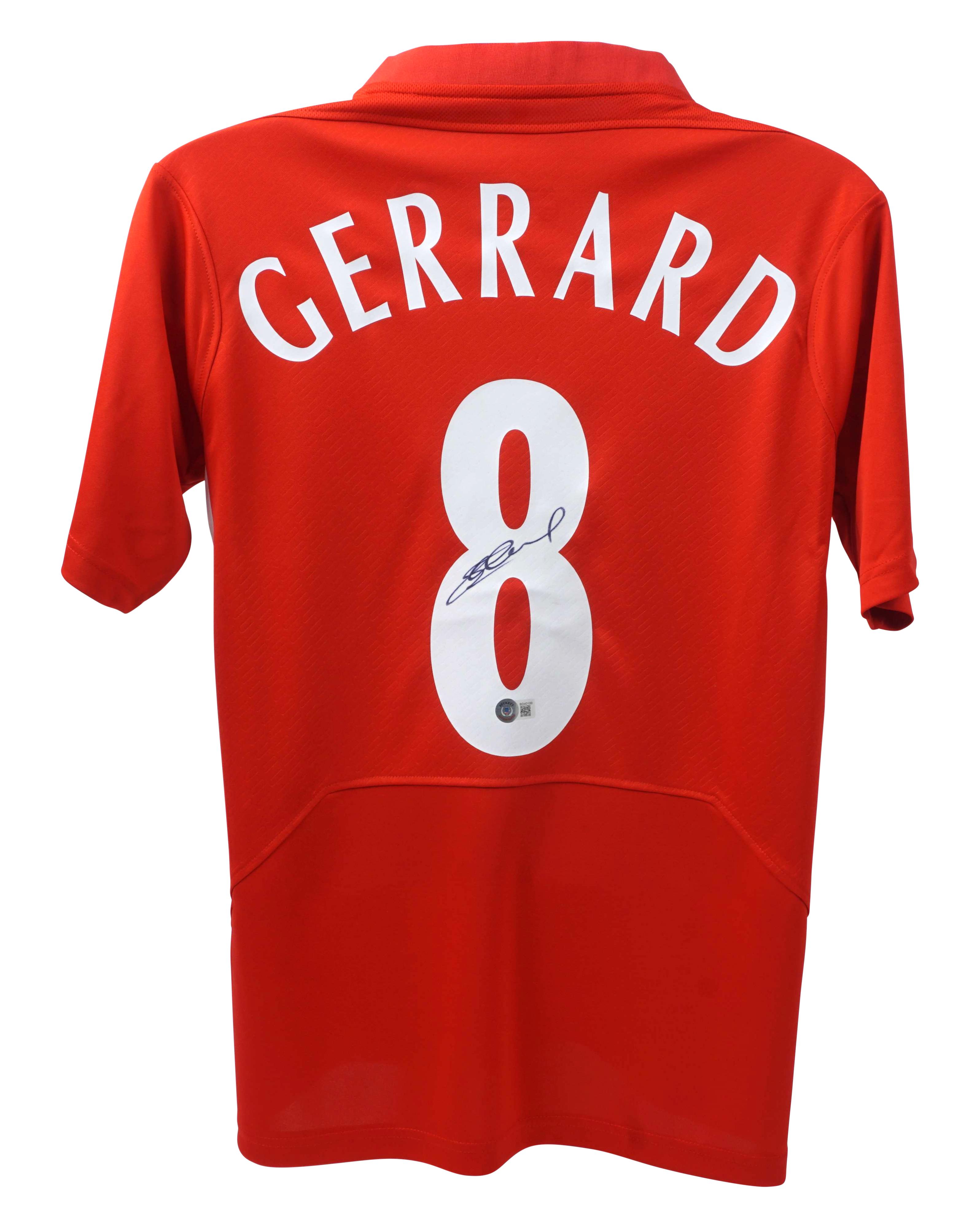 Steven Gerrard Signed Liverpool Reebok Authentic Jersey (Beckett) at PristineAuction.com Steven Gerrard Signed Liverpool Reebok Authentic Jersey (Beckett) at PristineAuction.com