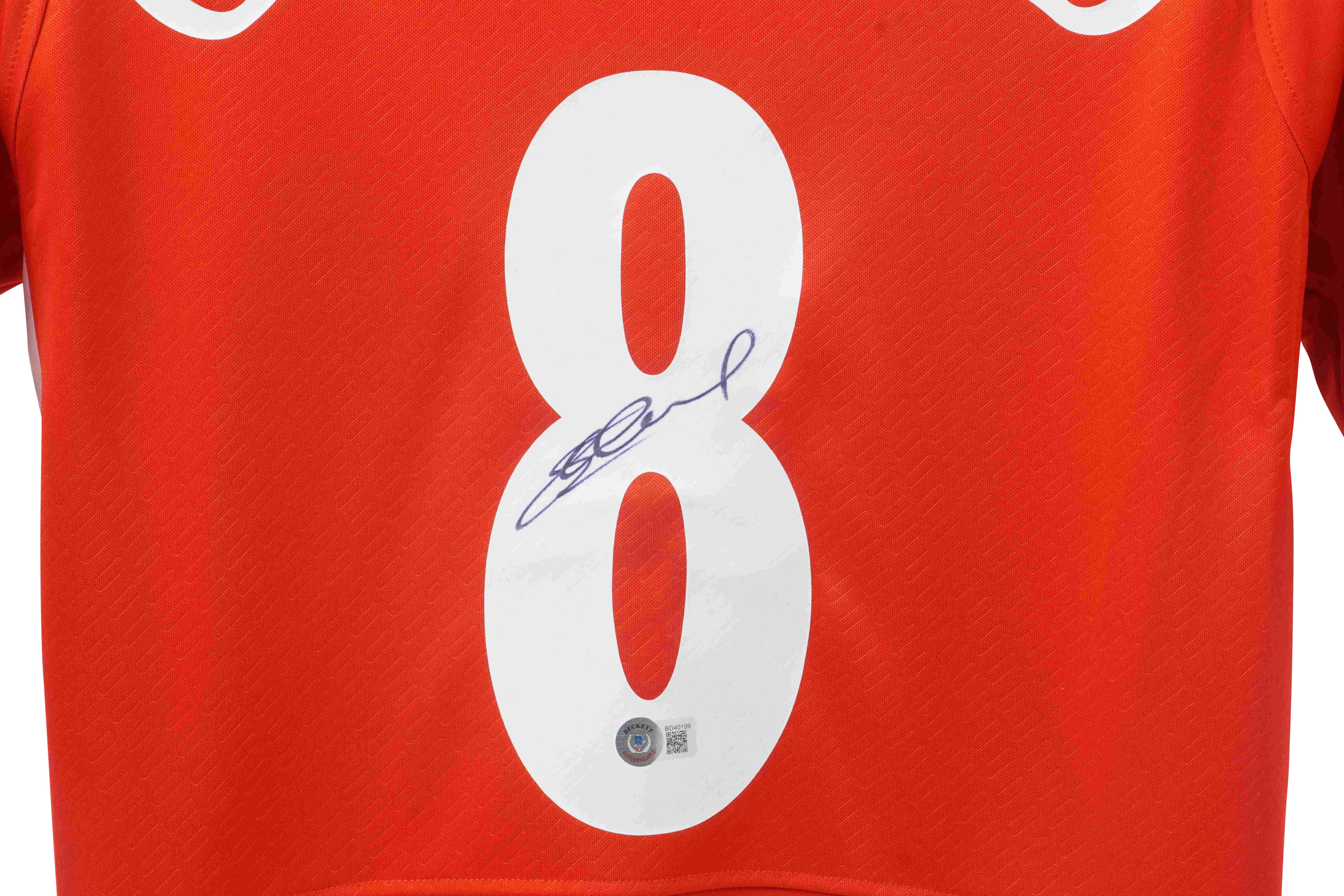 Steven Gerrard Signed Liverpool Reebok Authentic Jersey (Beckett) at PristineAuction.com Steven Gerrard Signed Liverpool Reebok Authentic Jersey (Beckett) at PristineAuction.com