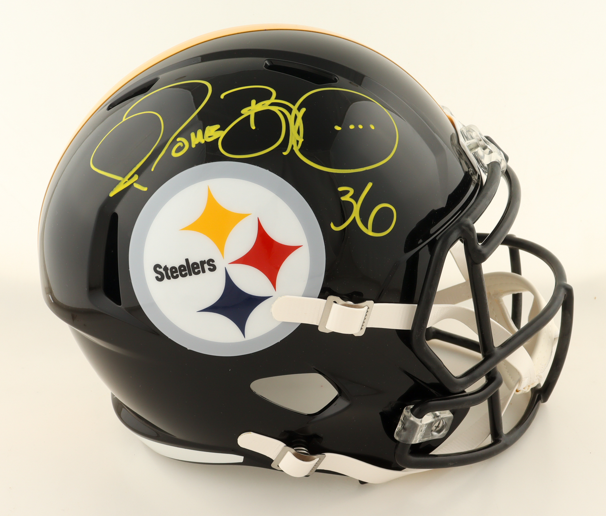 Jerome Bettis Signed Steelers Full-Size Speed Helmet (Beckett) at PristineAuction.com Jerome Bettis Signed Steelers Full-Size Speed Helmet (Beckett) at PristineAuction.com