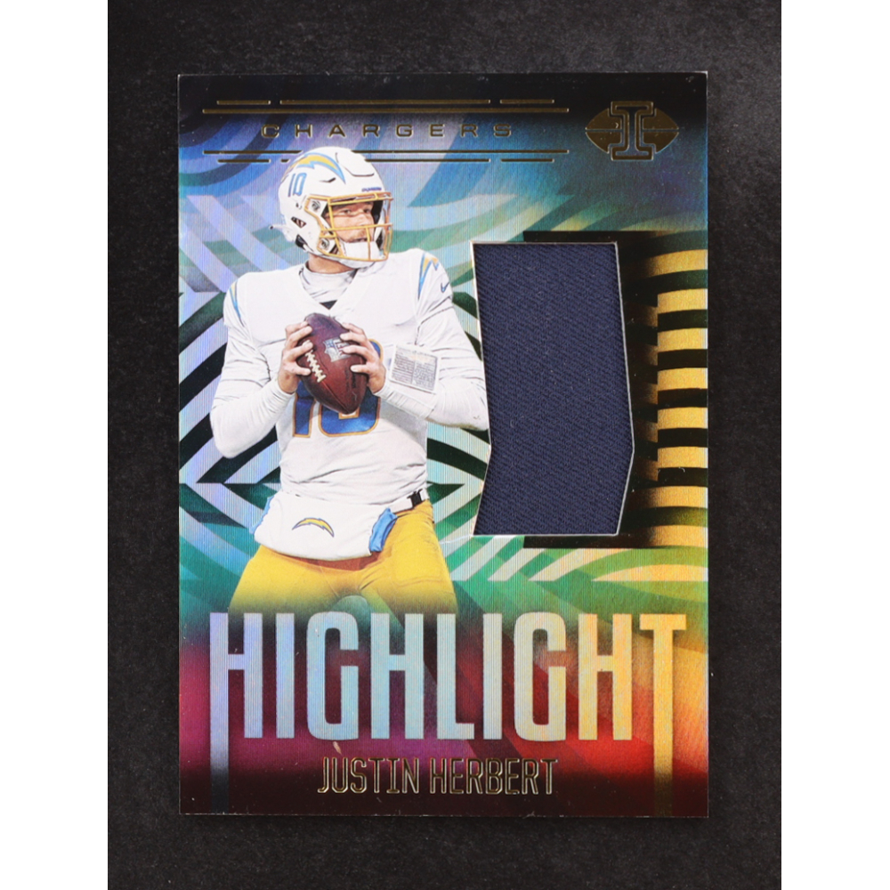 Justin Herbert 2021 Panini Illusions Highlight Swatches #1 at PristineAuction.com
