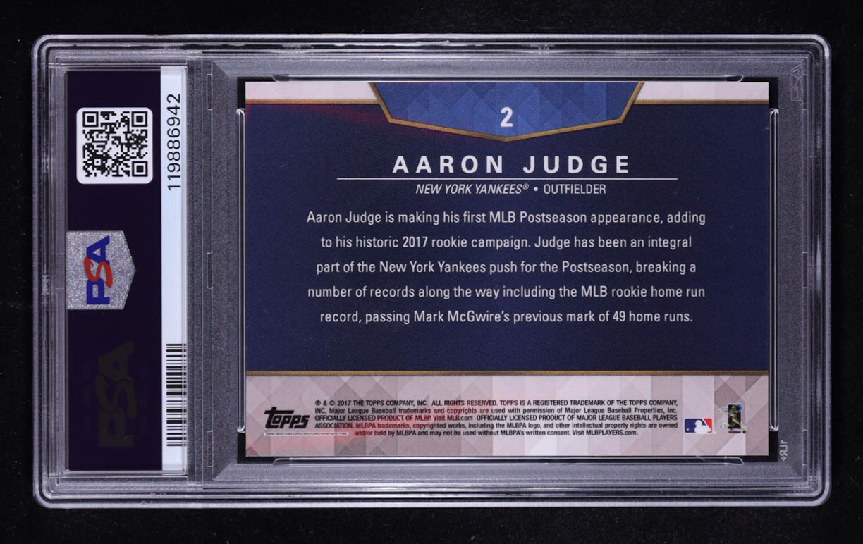 Aaron Judge 2017 Topps On Demand Postseason #2 RC (PSA 10) at PristineAuction.com Aaron Judge 2017 Topps On Demand Postseason #2 RC (PSA 10) at PristineAuction.com