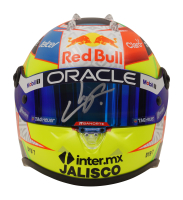 Sergio Perez Signed Red Bull 2023 1:2 Scale Racing Mini Helmet (Beckett) at PristineAuction.com