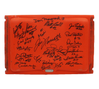 1969 Jets Orange Bowl Stadium Seatback Team-Signed By (25) with Joe Namath, Don Maynard, Babe Parilli (JSA) at PristineAuction.com