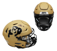 Travis Hunter Signed Colorado Buffaloes Full-Size Authentic On-Field Speedflex Helmet (Beckett) at PristineAuction.com