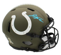Jonathan Taylor Signed Colts Full-Size Authentic On-Field Salute to Service Alternate Speed Helmet (Beckett) at PristineAuction.com