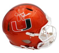 Jimmy Johnson Signed Miami Hurricanes Full-Size Authentic On-Field Flash Alternate Speed Helmet (Radtke) at PristineAuction.com