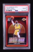 LeBron James 2024-25 Donruss Optic Rising Suns Red #2 #15/99 (PSA 10) at PristineAuction.com