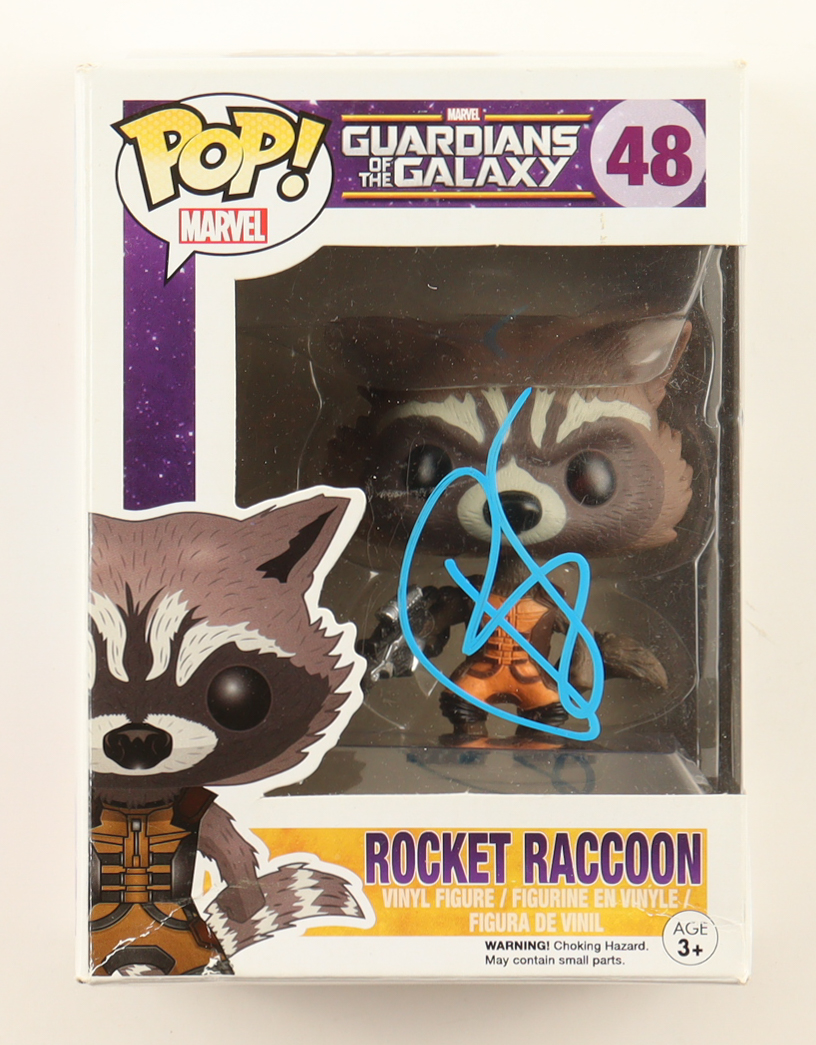 Bradley Cooper Signed "Guardians Of The Galaxy" #48 Rocket Raccoon Bobble-Head Funko Pop! Vinyl Figure (ACOA) at PristineAuction.com Bradley Cooper Signed "Guardians Of The Galaxy" #48 Rocket Raccoon Bobble-Head Funko Pop! Vinyl Figure (ACOA) at PristineAuction.com