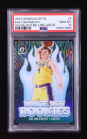 Dalton Knecht 2024-25 Donruss Optic White Hot Rookies Lime Green #9 RC #176/199 (PSA 10) at PristineAuction.com