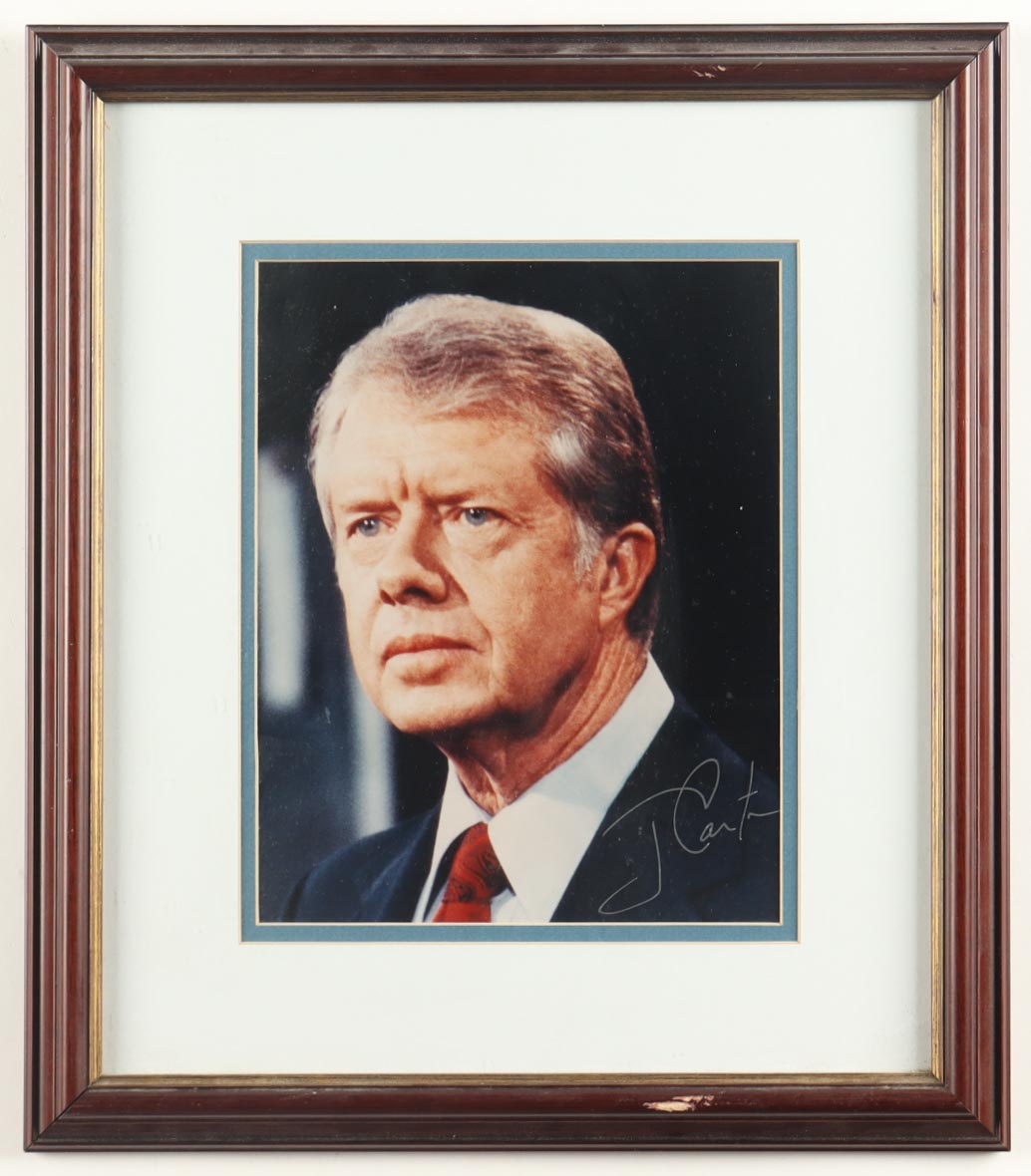 Jimmy Carter Signed Custom Framed Photo Display (JSA) at PristineAuction.com Jimmy Carter Signed Custom Framed Photo Display (JSA) at PristineAuction.com