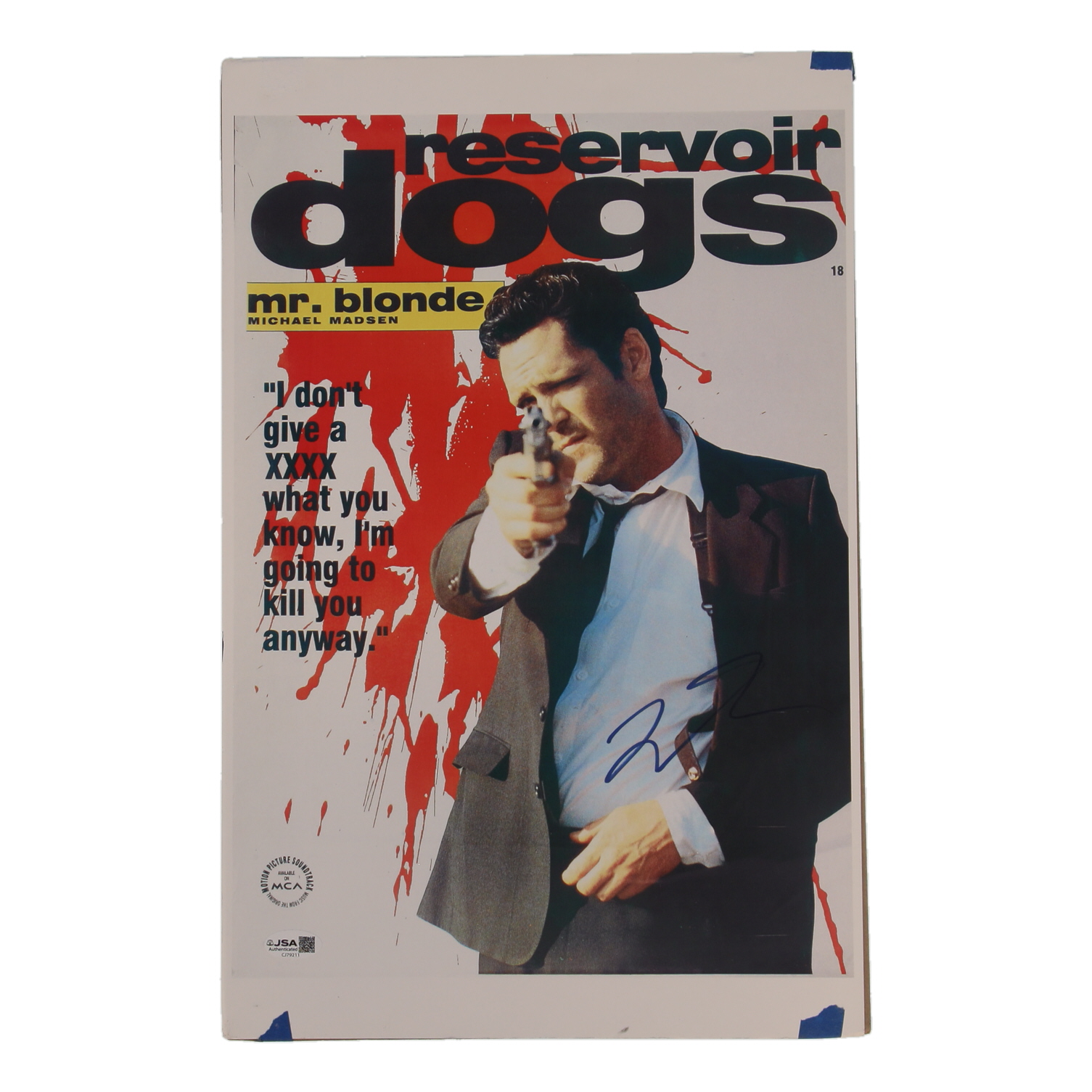 Quentin Tarantino Signed "Reservoir Dogs" 11x17 Print on Posterboard (JSA) at PristineAuction.com Quentin Tarantino Signed "Reservoir Dogs" 11x17 Print on Posterboard (JSA) at PristineAuction.com