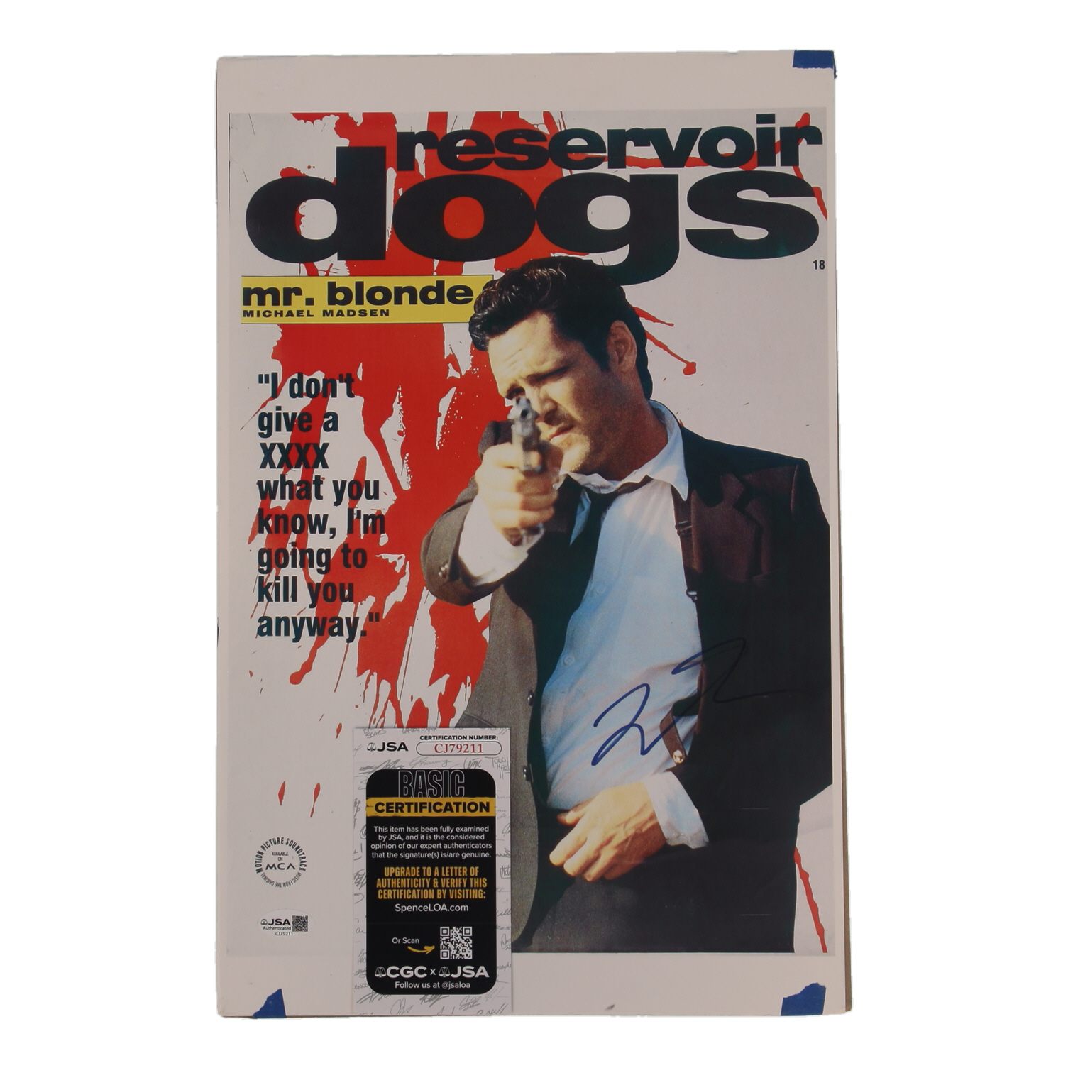 Quentin Tarantino Signed "Reservoir Dogs" 11x17 Print on Posterboard (JSA) at PristineAuction.com Quentin Tarantino Signed "Reservoir Dogs" 11x17 Print on Posterboard (JSA) at PristineAuction.com