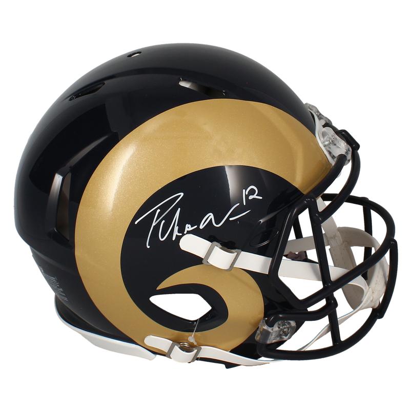 Puka Nacua Signed Rams Full-Size Throwback Alternate Speed Helmet (Fanatics) at PristineAuction.com Puka Nacua Signed Rams Full-Size Throwback Alternate Speed Helmet (Fanatics) at PristineAuction.com