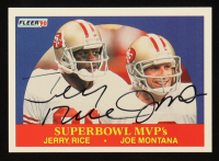 Jerry Rice & Joe Montana Signed 1990 Fleer Super Bowl MVP's #397 (JSA) at PristineAuction.com