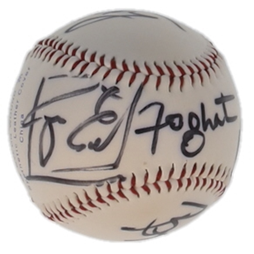 Foghat OL Baseball Band-Signed by (4) with Roger Earl, Craig MacGregor, Bryan Bassett & Charlie Huhn Inscribed "Foghat" (JSA) at PristineAuction.com Foghat OL Baseball Band-Signed by (4) with Roger Earl, Craig MacGregor, Bryan Bassett & Charlie Huhn Inscribed "Foghat" (JSA) at PristineAuction.com