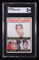 Sandy Koufax / Jim Maloney / Don Drysdale 1964 Topps #5 NL Strikeout Leaders (SGC 3) at PristineAuction.com