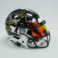 Drew Brees Signed Saints / Purdue Boilermakers Full-Size Authentic On-Field Custom Painted Speedflex Helmet (Beckett) at PristineAuction.com