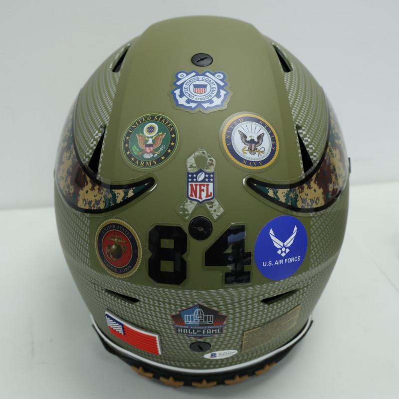 Randy Moss Signed Vikings Full-Size Authentic On-Field Speedflex Helmet (Beckett) at PristineAuction.com Randy Moss Signed Vikings Full-Size Authentic On-Field Speedflex Helmet (Beckett) at PristineAuction.com