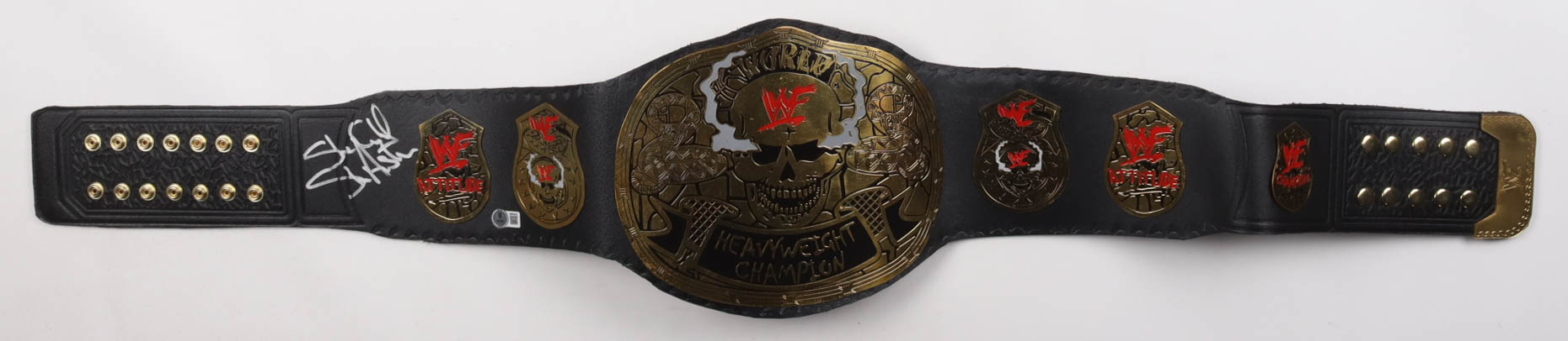 "Stone Cold" Steve Austin Signed Full-Size "Smoking Skull" World Heavyweight Champion Wrestling Belt (Beckett) at PristineAuction.com "Stone Cold" Steve Austin Signed Full-Size "Smoking Skull" World Heavyweight Champion Wrestling Belt (Beckett) at PristineAuction.com