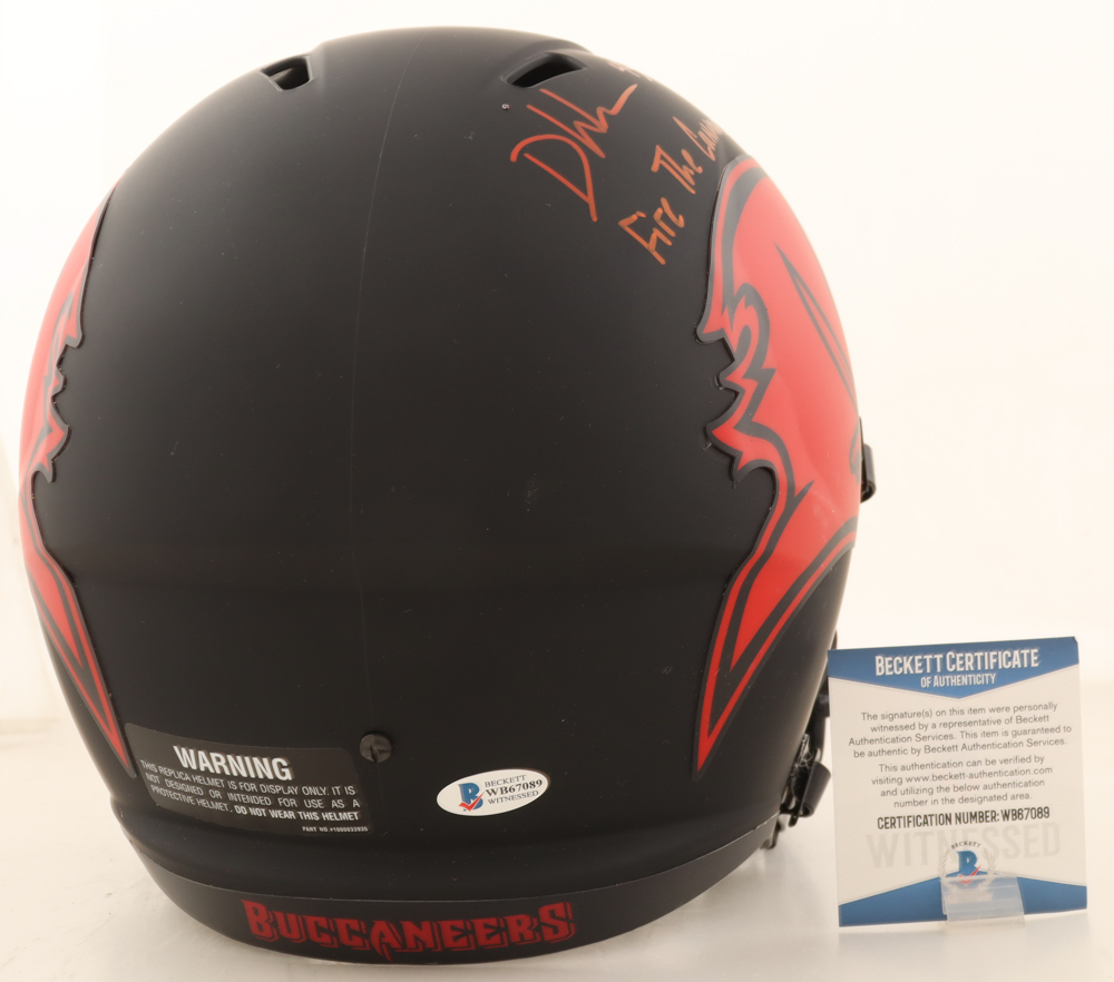 Devin White Signed Buccaneers Full-Size Eclipse Alternate Speed Helmet Inscribed "Fire the Cannons!" (Beckett) at PristineAuction.com Devin White Signed Buccaneers Full-Size Eclipse Alternate Speed Helmet Inscribed "Fire the Cannons!" (Beckett) at PristineAuction.com