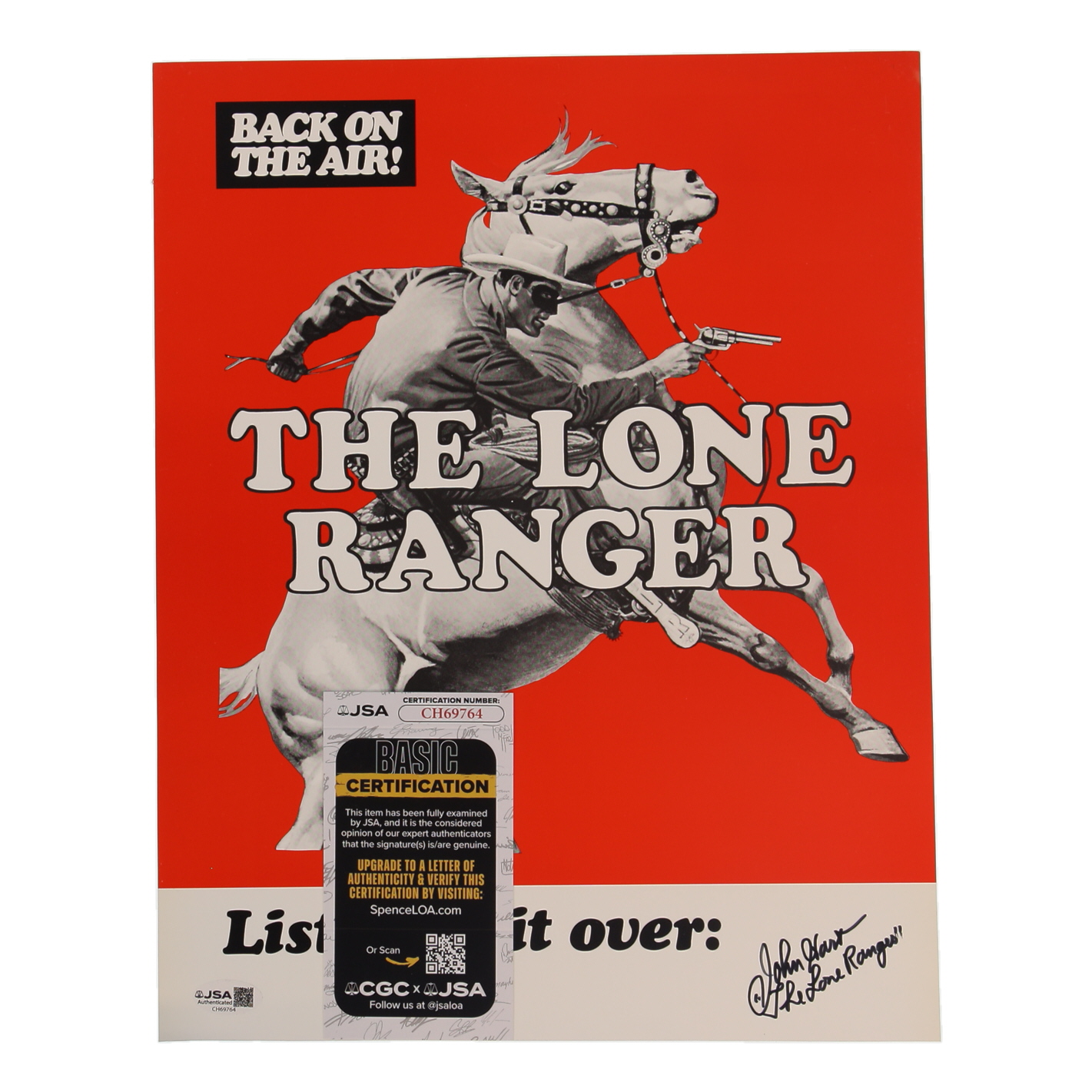 John Hart Signed "The Lone Ranger" 11x14 Print Inscribed "The Lone Ranger" (JSA) at PristineAuction.com John Hart Signed "The Lone Ranger" 11x14 Print Inscribed "The Lone Ranger" (JSA) at PristineAuction.com