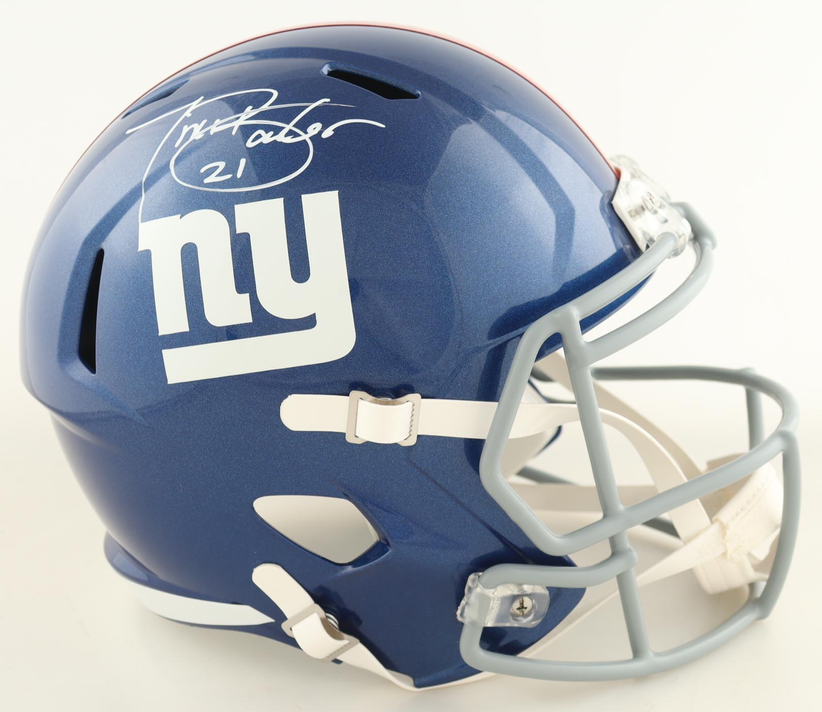 Tiki Barber Signed Giants Full-Size Speed Helmet (Beckett) at PristineAuction.com Tiki Barber Signed Giants Full-Size Speed Helmet (Beckett) at PristineAuction.com