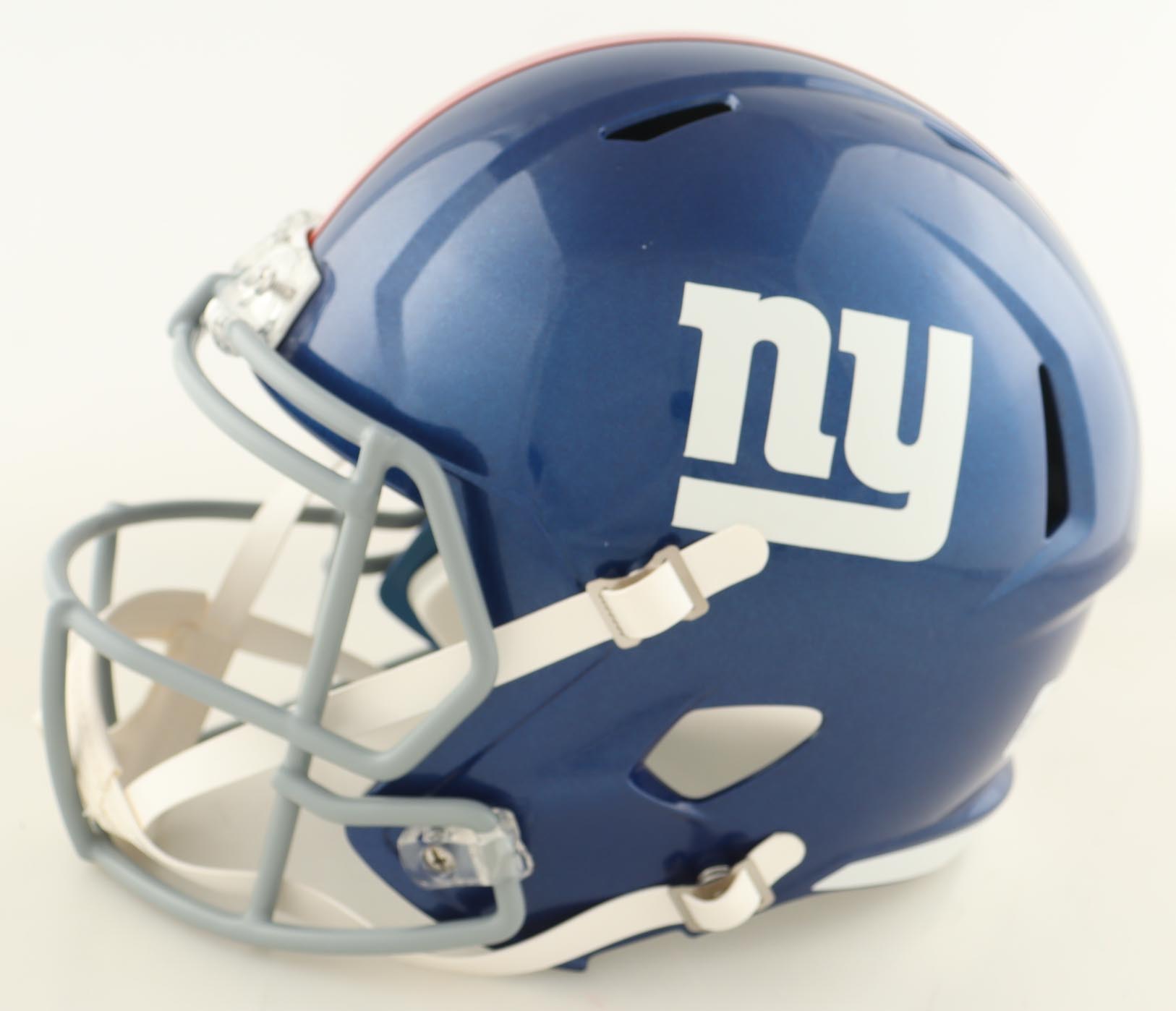 Tiki Barber Signed Giants Full-Size Speed Helmet (Beckett) at PristineAuction.com Tiki Barber Signed Giants Full-Size Speed Helmet (Beckett) at PristineAuction.com