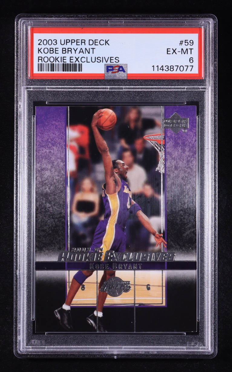 Kobe Bryant 2003 Upper Deck Rookie Exclusives #59 (PSA 6) at PristineAuction.com Kobe Bryant 2003 Upper Deck Rookie Exclusives #59 (PSA 6) at PristineAuction.com
