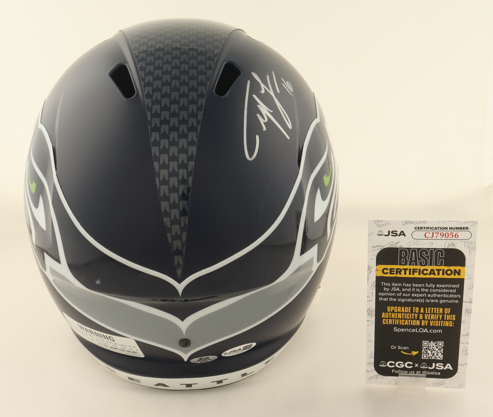 Tyler Lockett Signed Seahawks Full-Size Authentic On-Field Speed Helmet (JSA) at PristineAuction.com Tyler Lockett Signed Seahawks Full-Size Authentic On-Field Speed Helmet (JSA) at PristineAuction.com