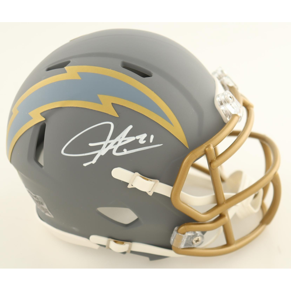 LaDainian Tomlinson Signed Chargers Slate Alternate Speed Mini Helmet (Beckett) at PristineAuction.com
