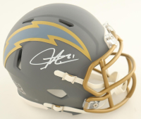 LaDainian Tomlinson Signed Chargers Slate Alternate Speed Mini Helmet (Beckett) at PristineAuction.com