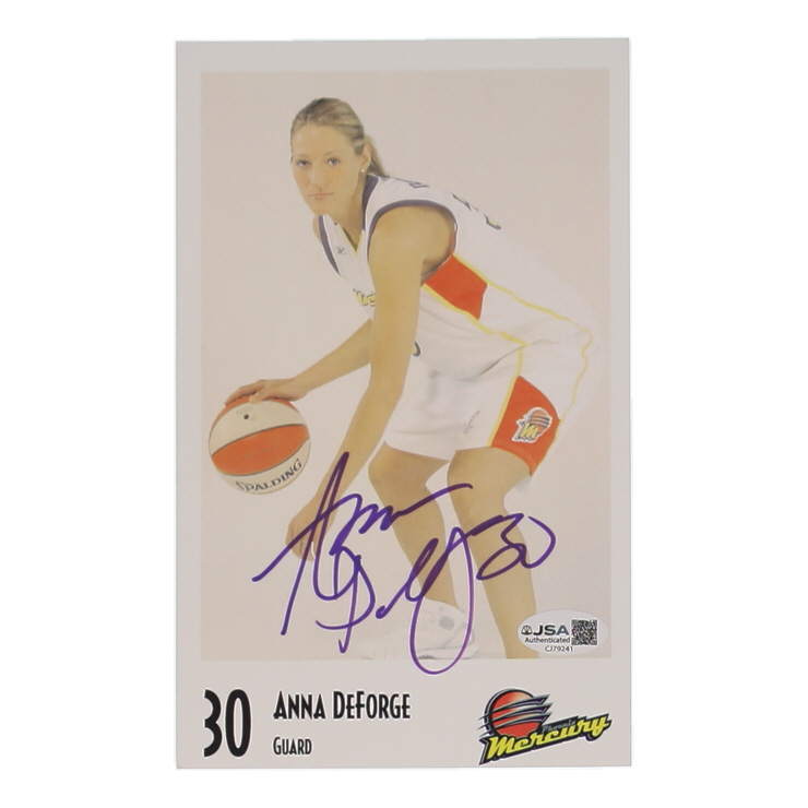 Anna DeForge Signed Mercury 5x8 Team Issue Autograph Card (JSA) at PristineAuction.com Anna DeForge Signed Mercury 5x8 Team Issue Autograph Card (JSA) at PristineAuction.com