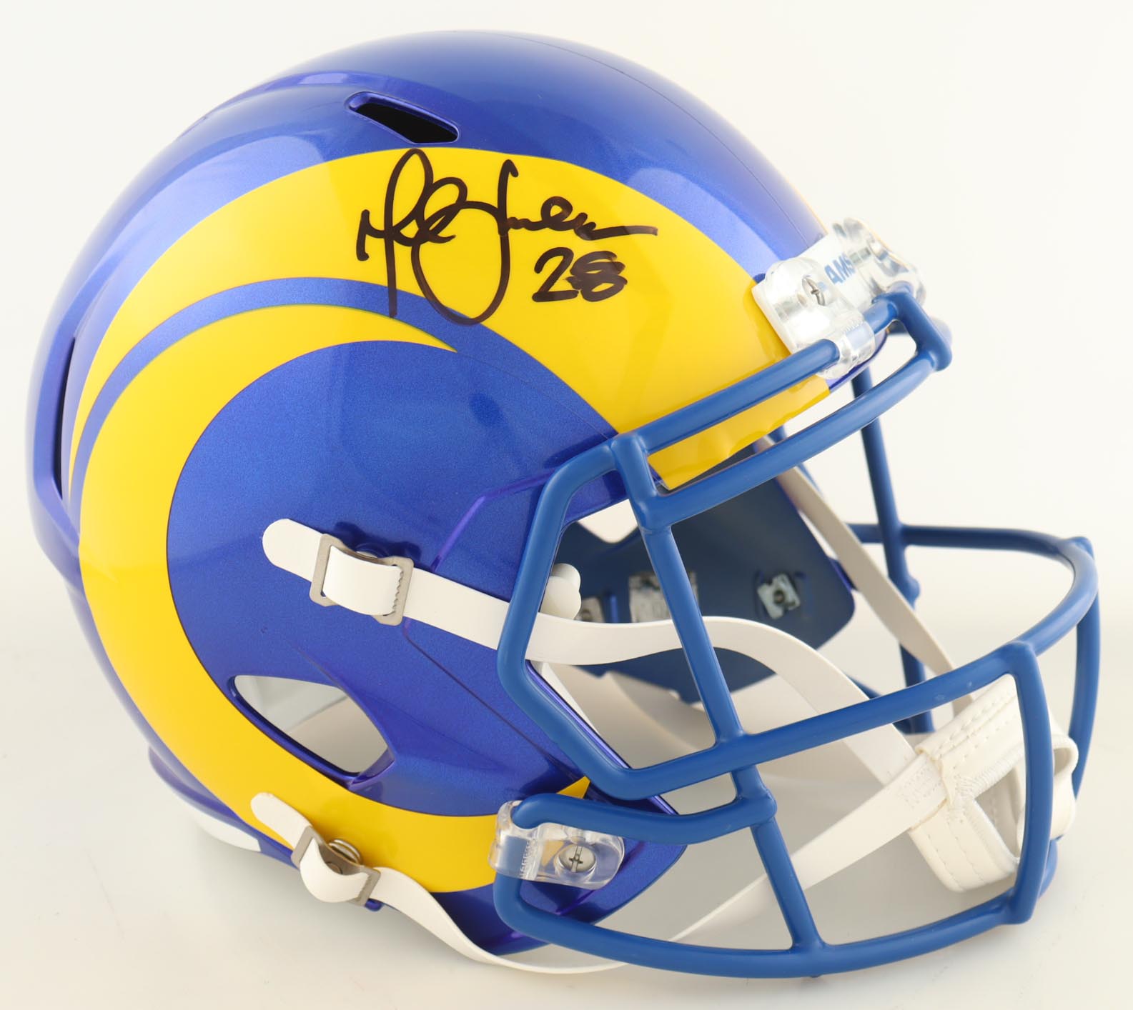 Marshall Faulk Signed Rams Full-Size Speed Helmet (Beckett) at PristineAuction.com Marshall Faulk Signed Rams Full-Size Speed Helmet (Beckett) at PristineAuction.com