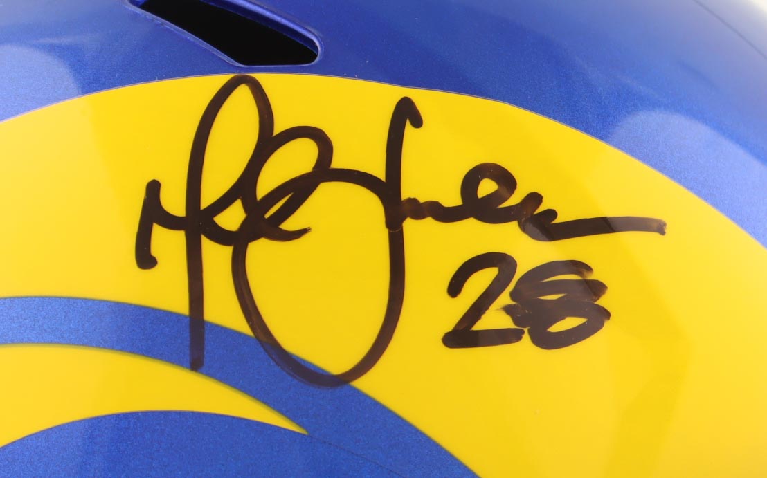 Marshall Faulk Signed Rams Full-Size Speed Helmet (Beckett) at PristineAuction.com Marshall Faulk Signed Rams Full-Size Speed Helmet (Beckett) at PristineAuction.com