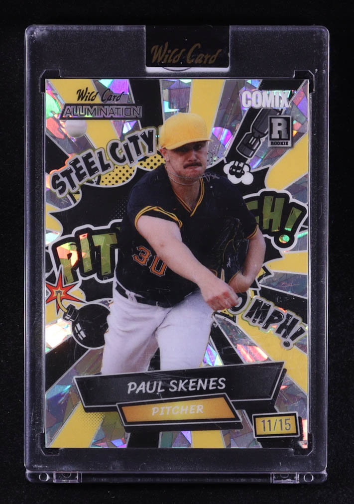 Paul Skenes 2024 Wild Card Alumination Comix #ACBP-PS1 RC #11/15 at PristineAuction.com Paul Skenes 2024 Wild Card Alumination Comix #ACBP-PS1 RC #11/15 at PristineAuction.com