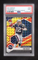 Tom Brady 2021 Panini Mosaic Mosaic Choice Fusion Red and Yellow #281 #05/80 (PSA 9) at PristineAuction.com