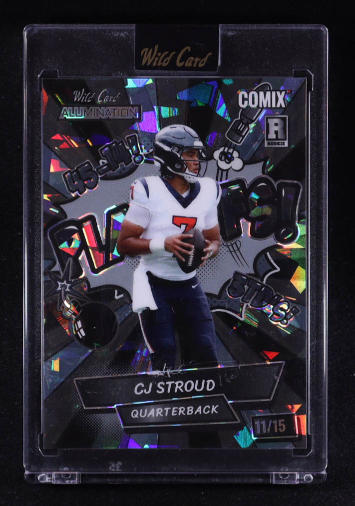 CJ Stroud 2023 Wild Card Alumination Comix #ACSP2-CS1 RC #11/15 at PristineAuction.com CJ Stroud 2023 Wild Card Alumination Comix #ACSP2-CS1 RC #11/15 at PristineAuction.com