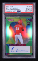 Elly De La Cruz 2022 Leaf Vivid Autograph Green #BAEC1 RC #2/15 (PSA 8 | Auto 10) at PristineAuction.com