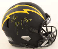 Austin Ekeler Signed Chargers Full-Size Authentic On-Field Eclipse Alternate Speed Helmet Inscribed "Let's Go Bolts" (Beckett) at PristineAuction.com