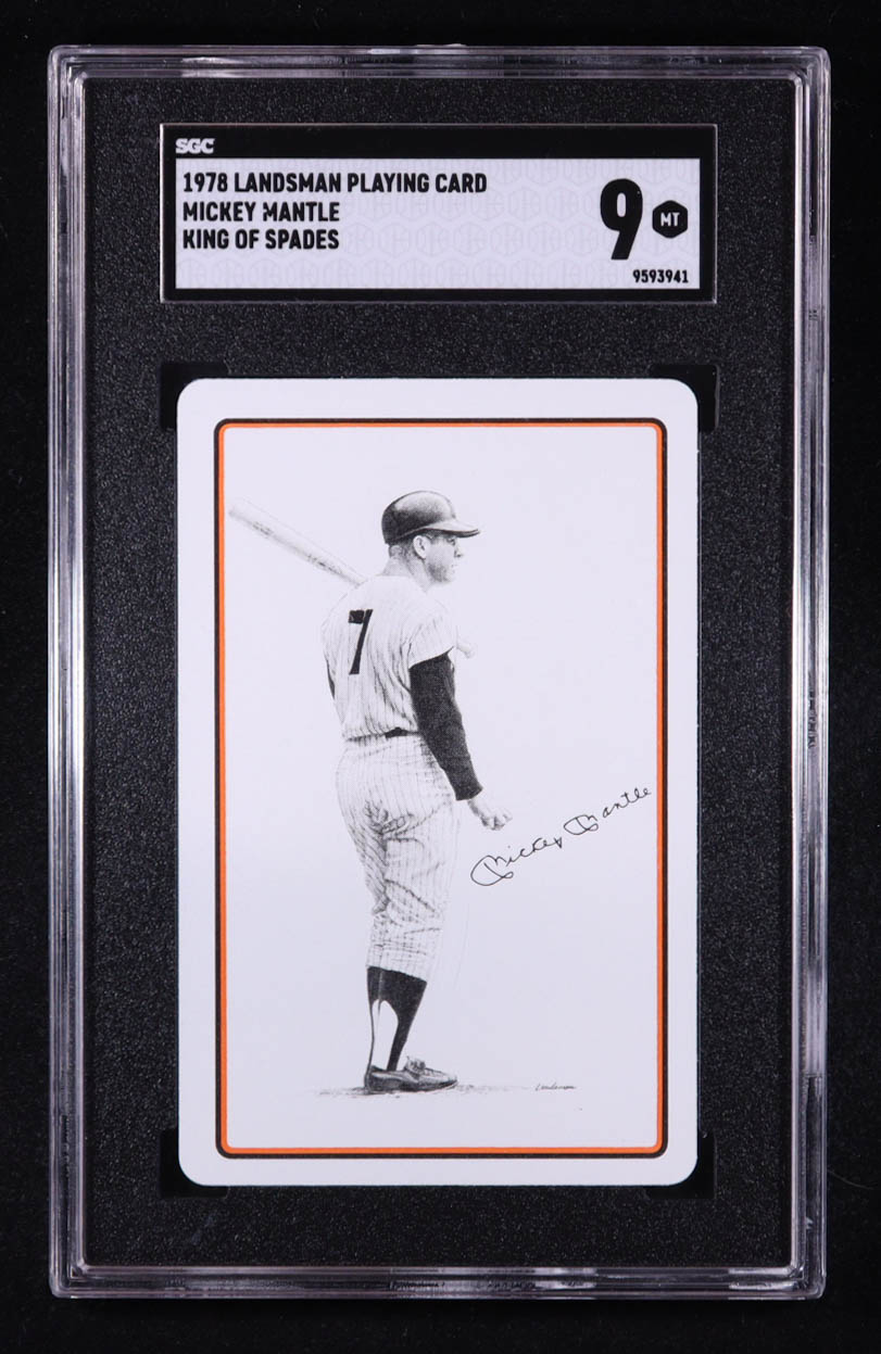 Mickey Mantle 1978 Landsman Playing Card King of Spades #NN (SGC 9) at PristineAuction.com Mickey Mantle 1978 Landsman Playing Card King of Spades #NN (SGC 9) at PristineAuction.com