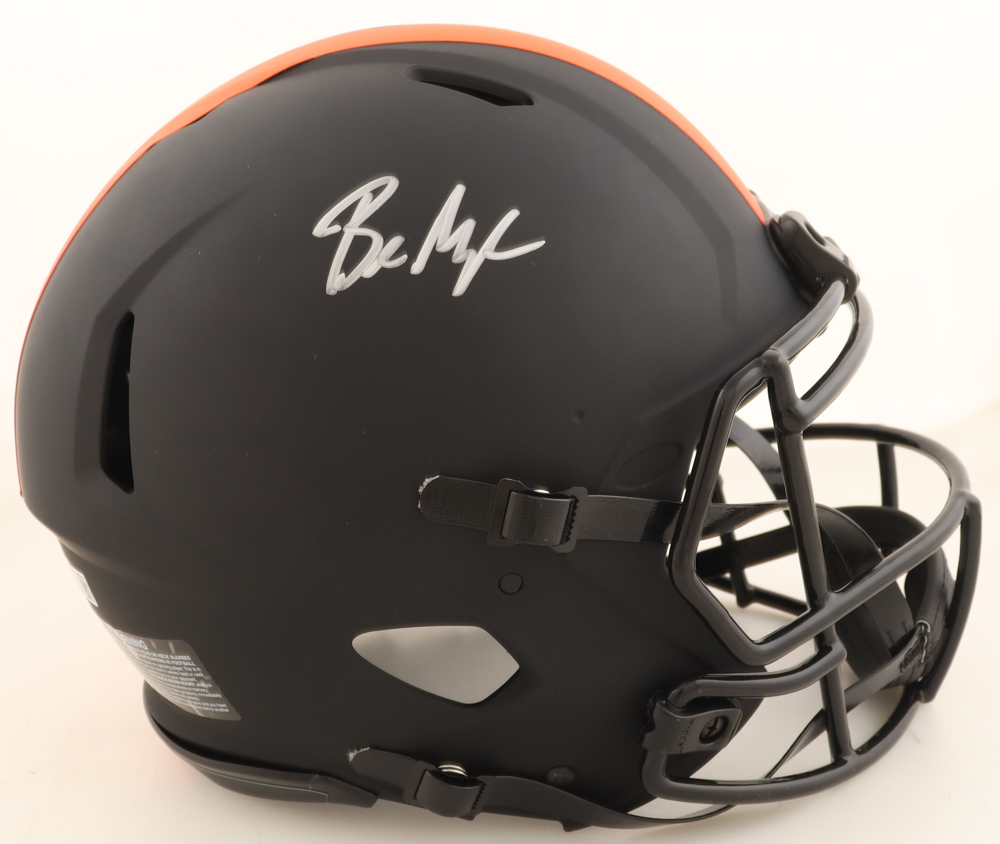 Baker Mayfield Signed Browns Full-Size Authentic On-Field Eclipse Alternate Speed Helmet (Beckett) at PristineAuction.com Baker Mayfield Signed Browns Full-Size Authentic On-Field Eclipse Alternate Speed Helmet (Beckett) at PristineAuction.com