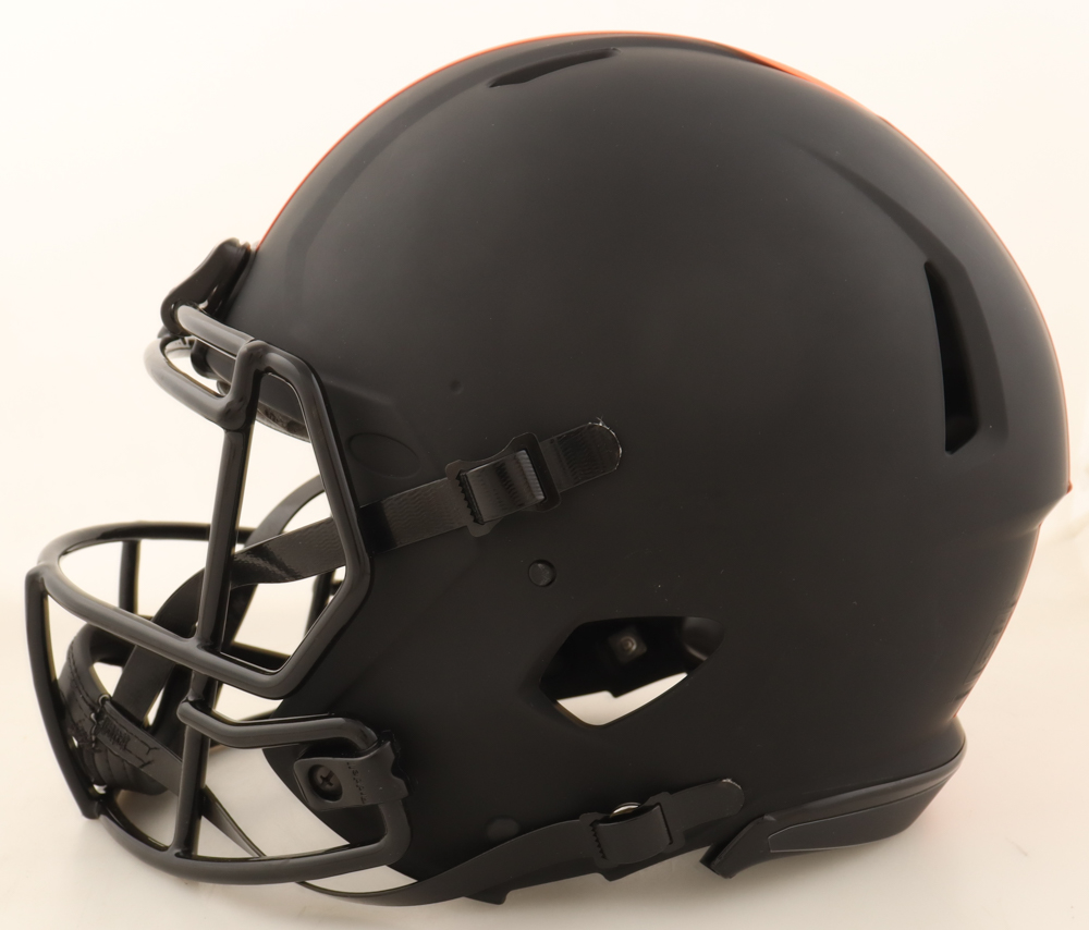 Baker Mayfield Signed Browns Full-Size Authentic On-Field Eclipse Alternate Speed Helmet (Beckett) at PristineAuction.com Baker Mayfield Signed Browns Full-Size Authentic On-Field Eclipse Alternate Speed Helmet (Beckett) at PristineAuction.com