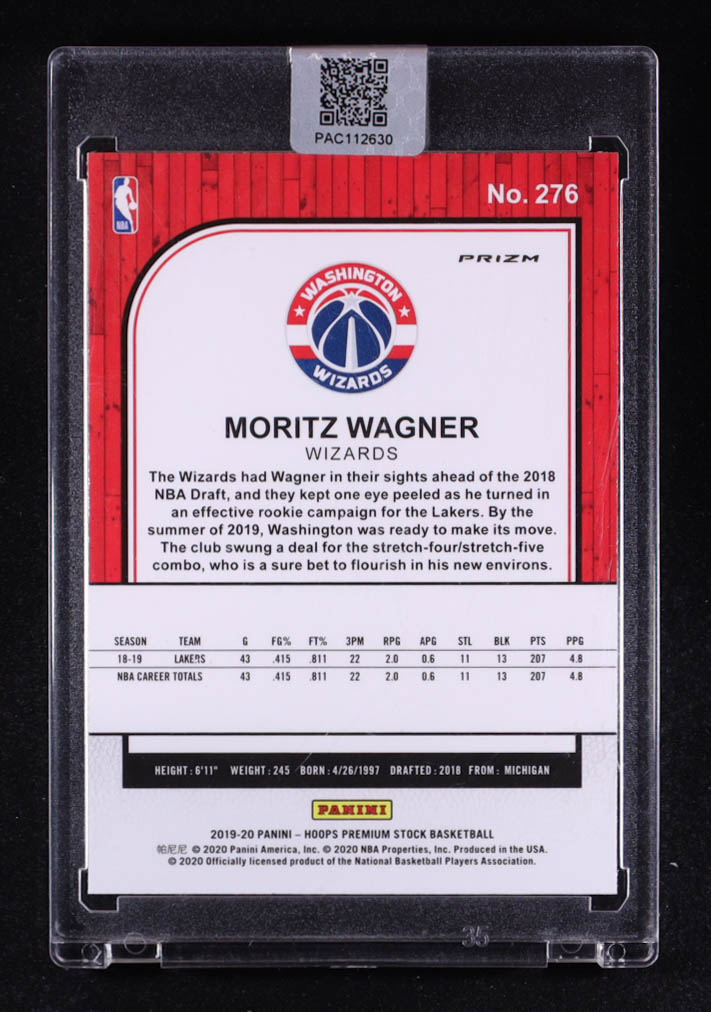 Moritz Wagner 2019-20 Panini NBA Hoops Premium Stock Auto #276 at PristineAuction.com Moritz Wagner 2019-20 Panini NBA Hoops Premium Stock Auto #276 at PristineAuction.com