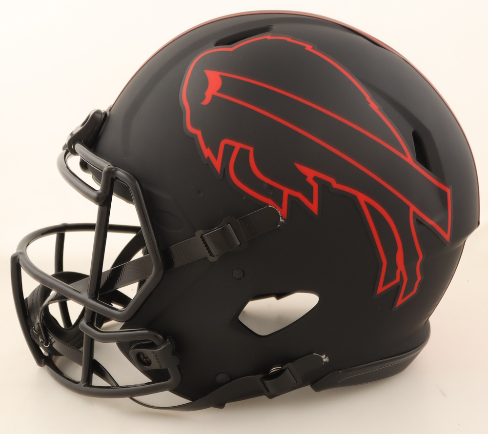 AJ Epenesa Signed Bills Full-Size Authentic On-Field Eclipse Alternate Speed Helmet (Beckett) at PristineAuction.com AJ Epenesa Signed Bills Full-Size Authentic On-Field Eclipse Alternate Speed Helmet (Beckett) at PristineAuction.com