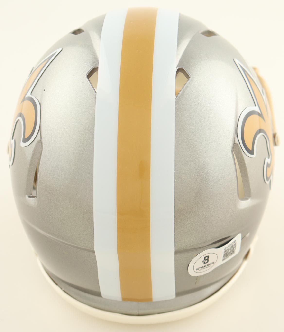 Drew Brees Signed Saints Flash Alternate Speed Mini Helmet Inscribed "SB XLIV MVP" (Beckett) at PristineAuction.com Drew Brees Signed Saints Flash Alternate Speed Mini Helmet Inscribed "SB XLIV MVP" (Beckett) at PristineAuction.com