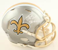 Drew Brees Signed Saints Flash Alternate Speed Mini Helmet Inscribed "SB XLIV MVP" (Beckett) at PristineAuction.com
