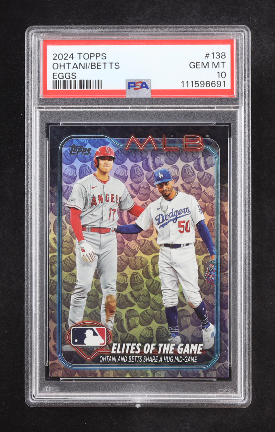 Mookie Betts / Shohei Ohtani 2024 Topps Easter Eggs #138 CL (PSA 10) at PristineAuction.com Mookie Betts / Shohei Ohtani 2024 Topps Easter Eggs #138 CL (PSA 10) at PristineAuction.com